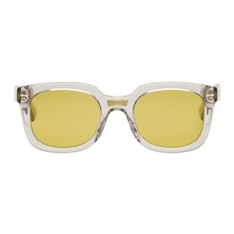 gucci grey opulent luxury square sunglasses|Gucci square sunglasses men's.